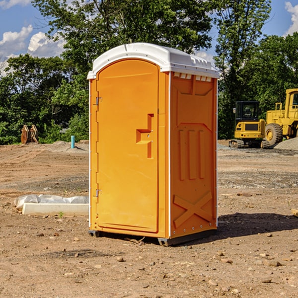 how often are the porta potties cleaned and serviced during a rental period in Callender